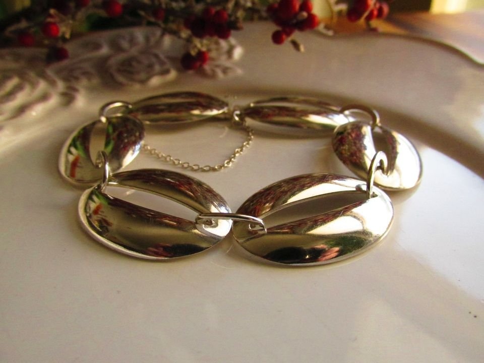 Hrubý starý strieborný náramok, Ag 900 - 4