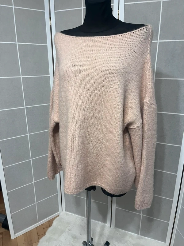 Dámsky ružový pulover - 4