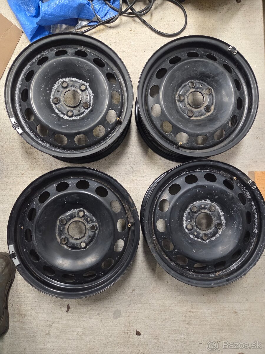 Predám oceľové disky VW R16, 5x112, ET48 - 4