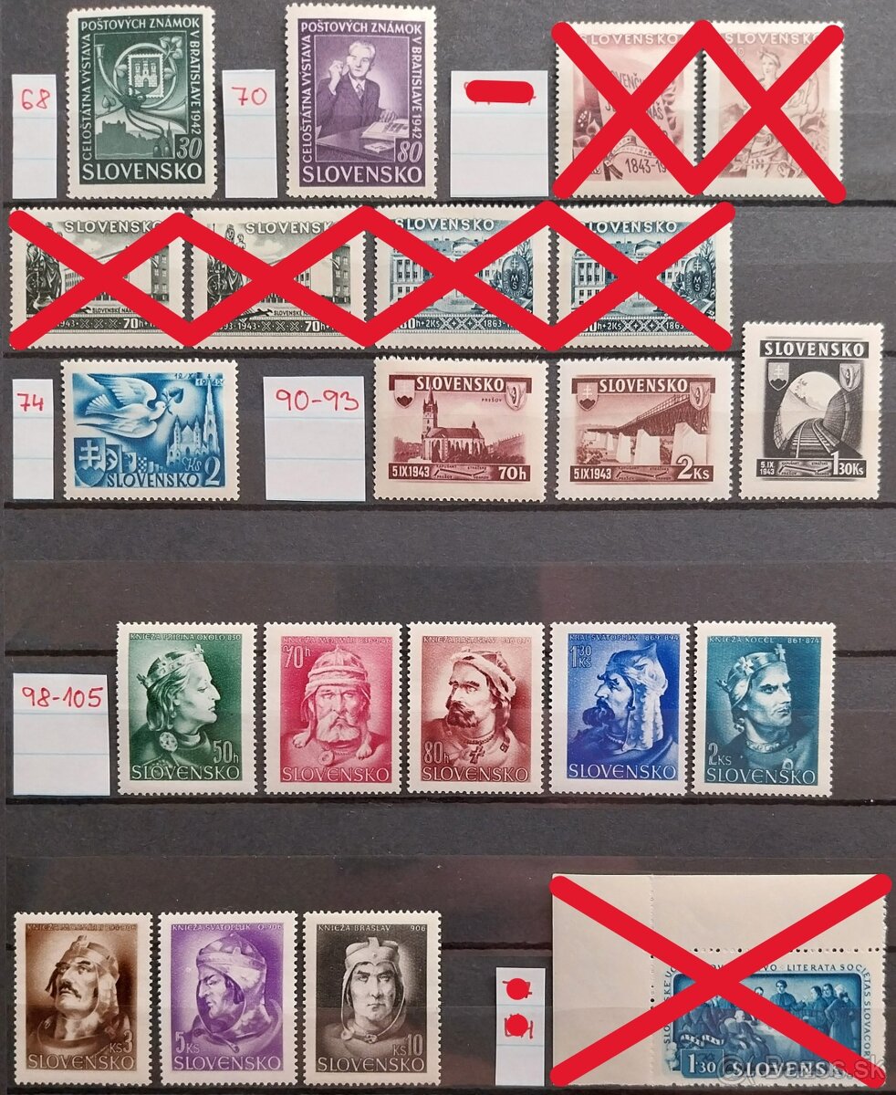 Známky - SLOVENSKÝ ŠTÁT - 4