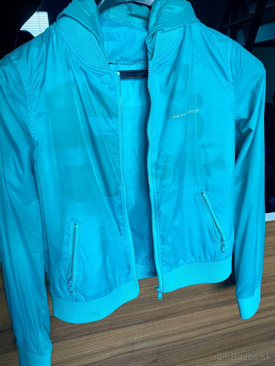 Dámska tyrkysová bomber bunda - 4
