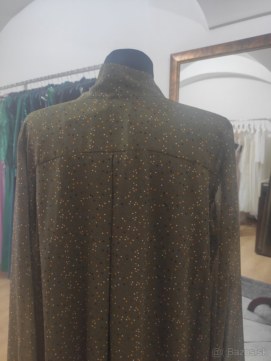 kaki šaty s bodkami - 4