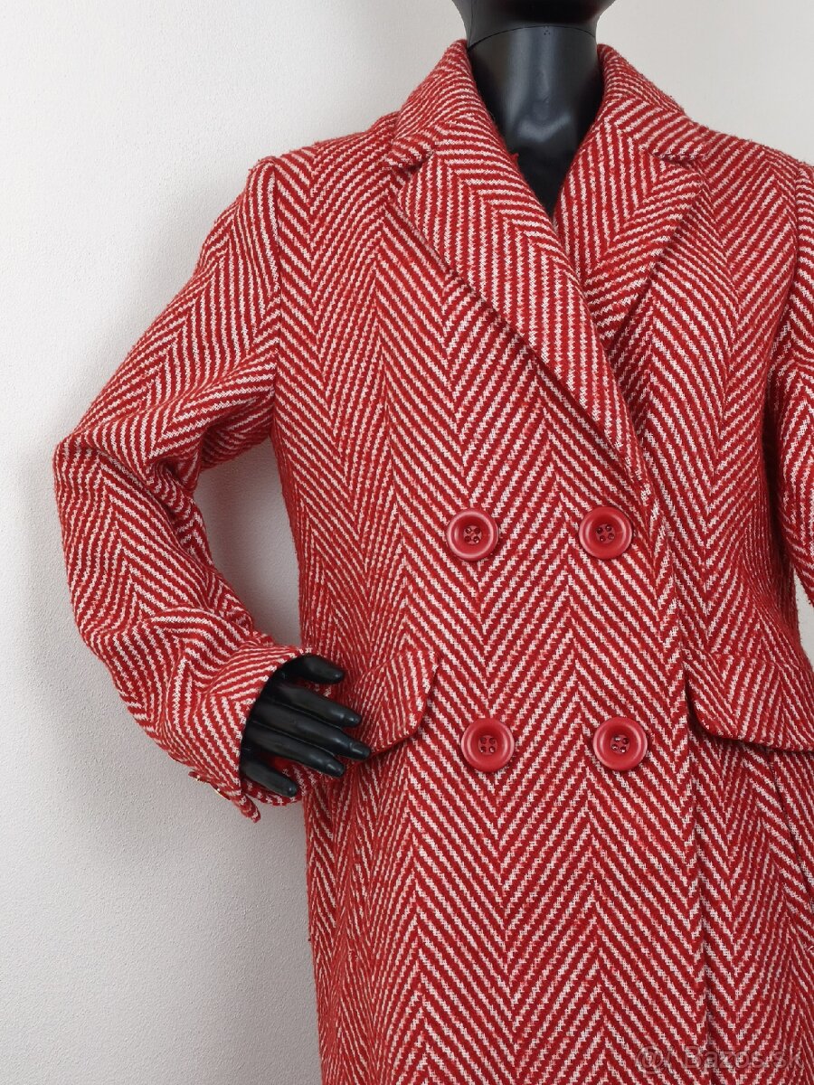 Dámsky kabát červený - 4