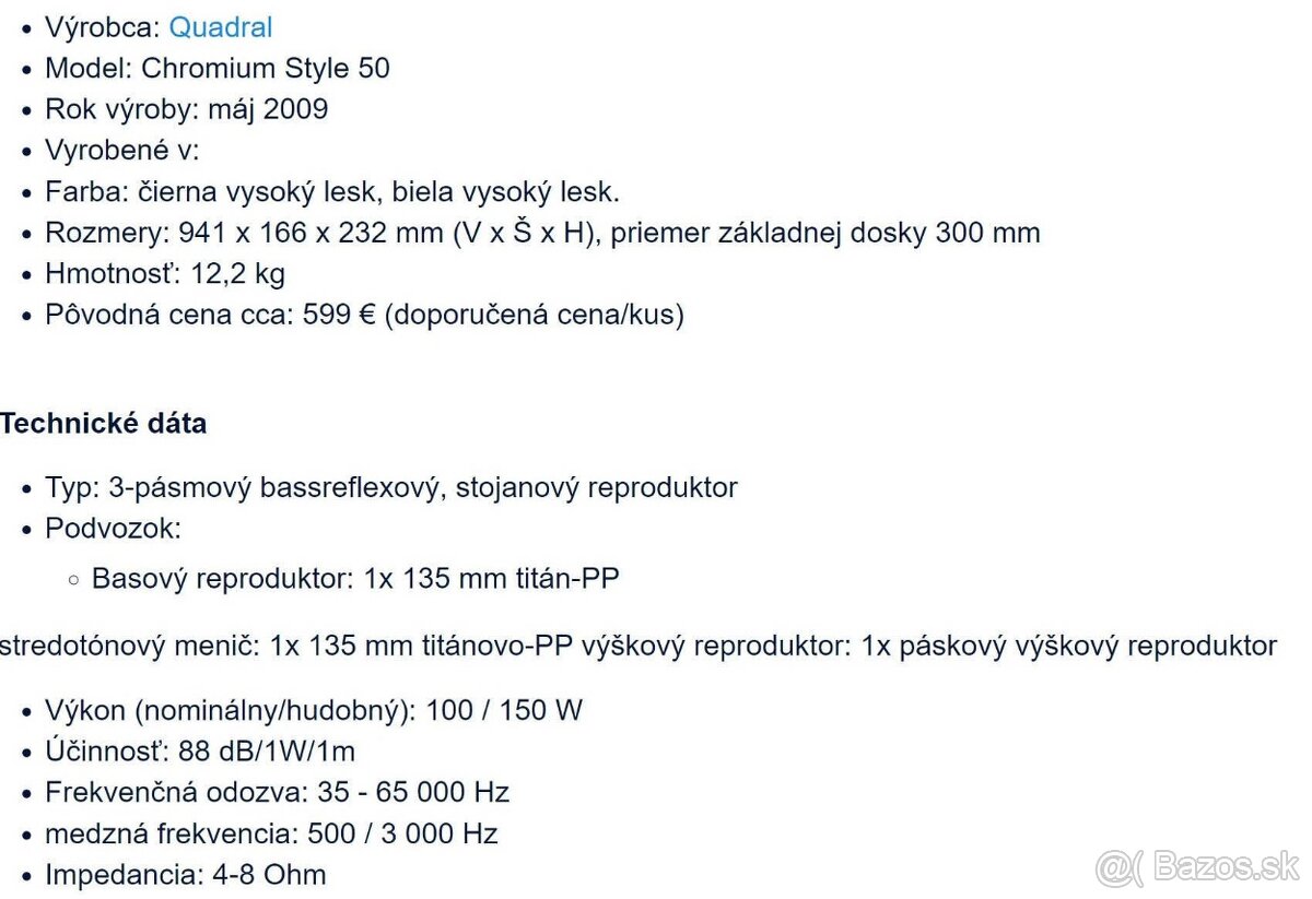 Quadral Chromium Style 50 / AKCIA - 4