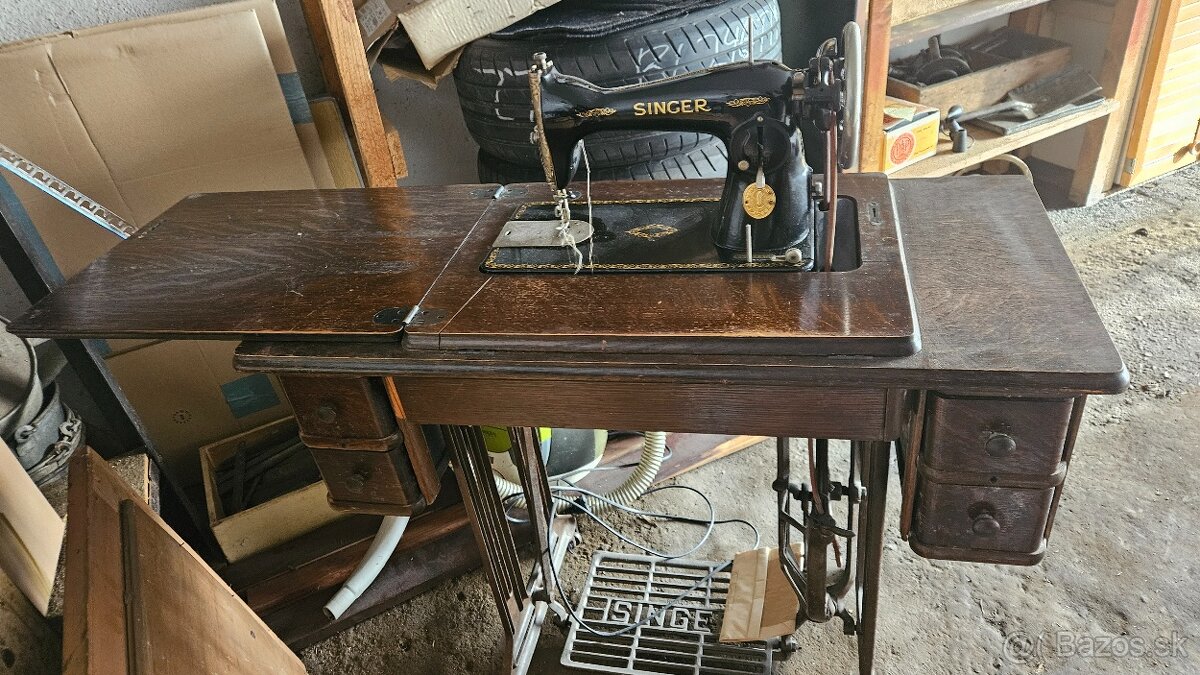 Starožitný šijací stroj SINGER - 4