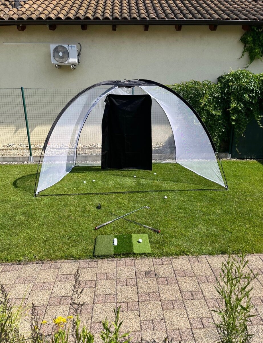 Golf.sada(12 palic a 2x bag), vozik, hitting mat, sietka. - 4