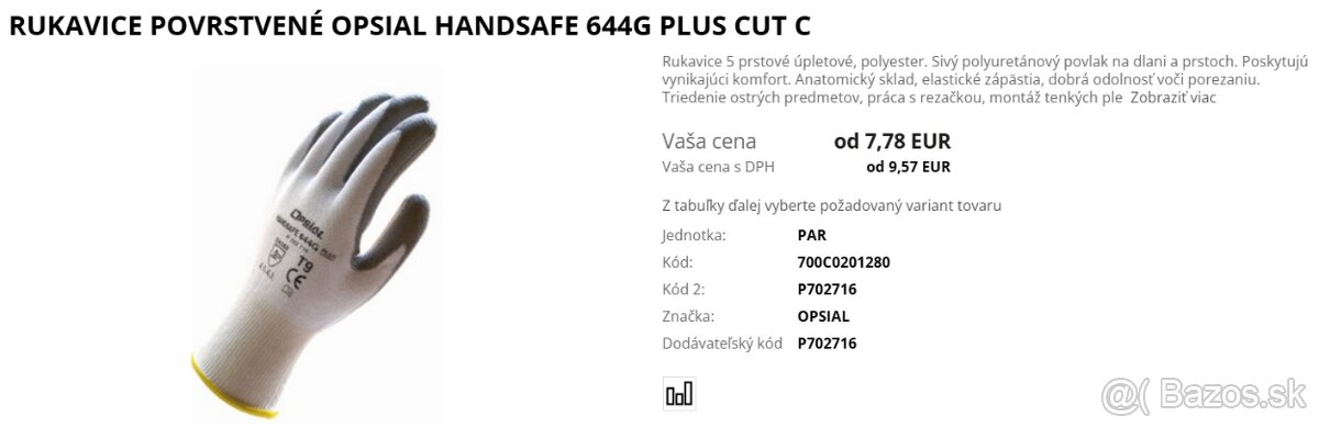 Rukavice povrstvené OPSIAL HANDSAFE 644G PLUS - 4