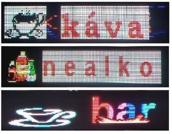 Farebná LED reklama displej pútač panel 200x40cm - 4