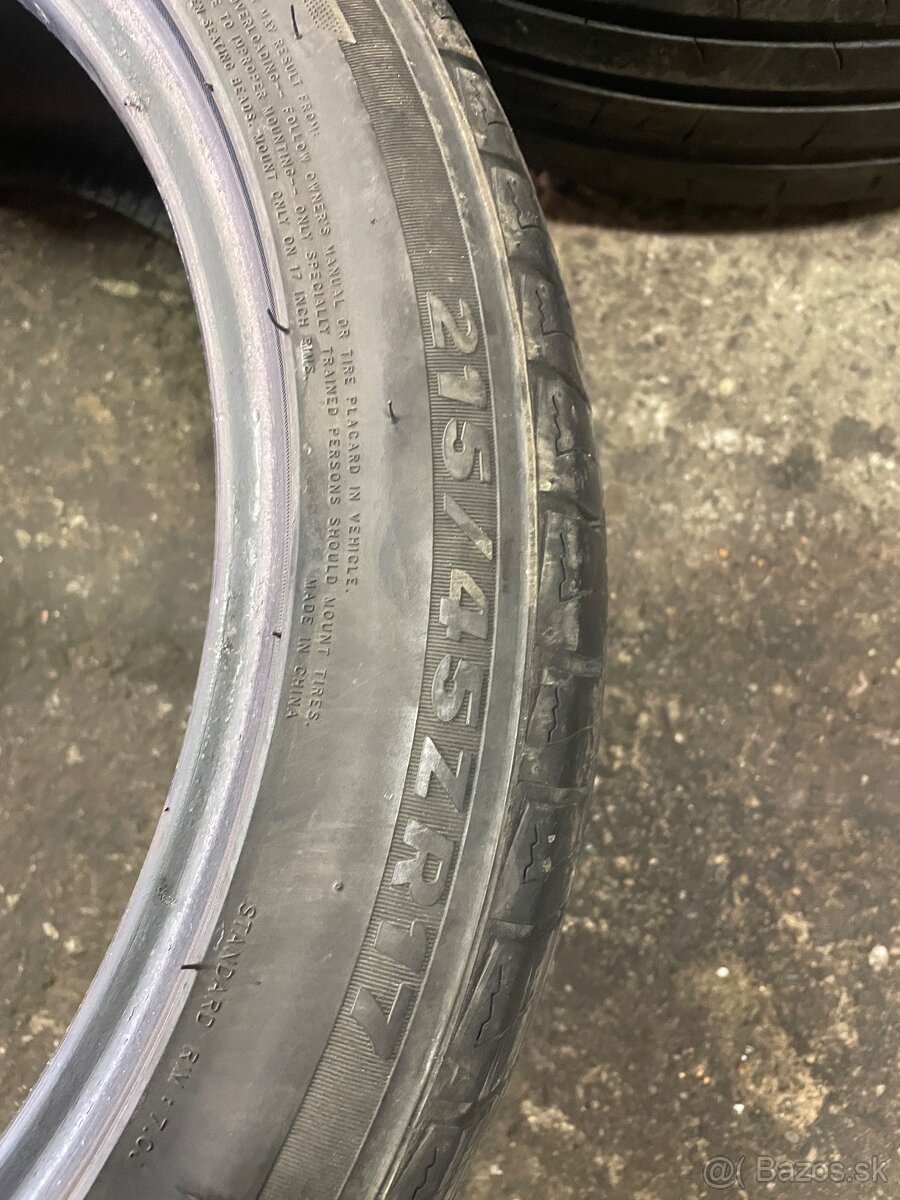 Predám letné gumy 215/45Z R17 - 4