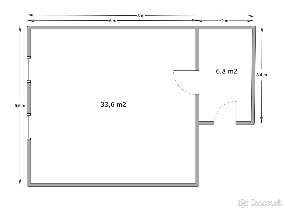 Rekonštruované priestory 41 m2 v centre mesta - 4