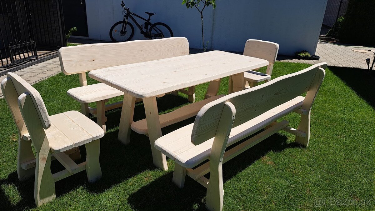 Predám záhradné sedenie z masívneho dreva - 4