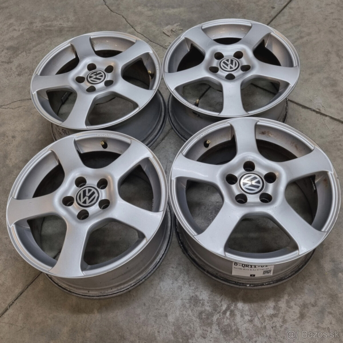 Hliníkové disky 5x100 R15 6,5J ET40 - 4