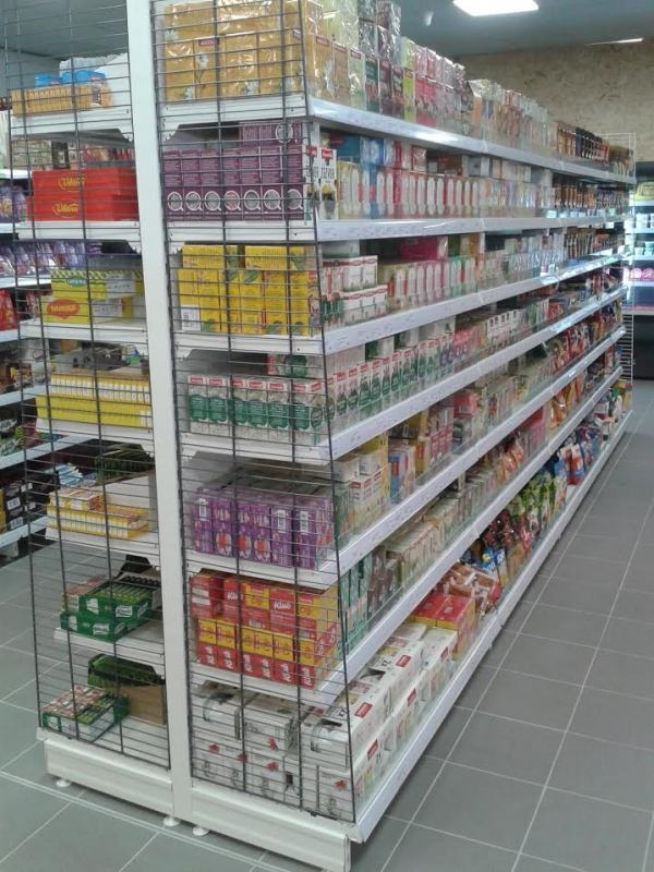 Obchodné regály - biela a antracit - 4