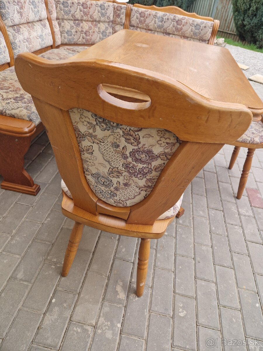 Rohová lavica, jedálenský set - 4