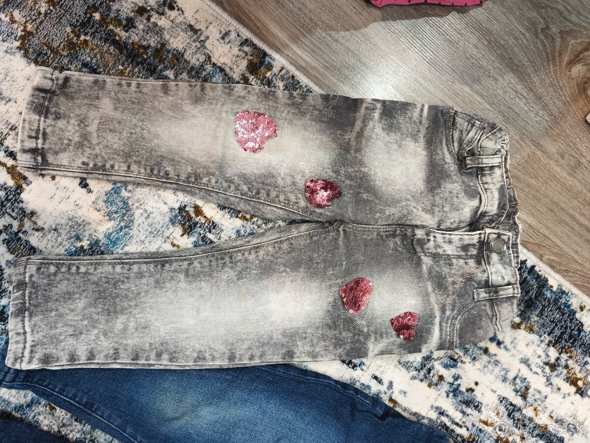 Dievčenské džínsy 86/92, 92,98 - 4