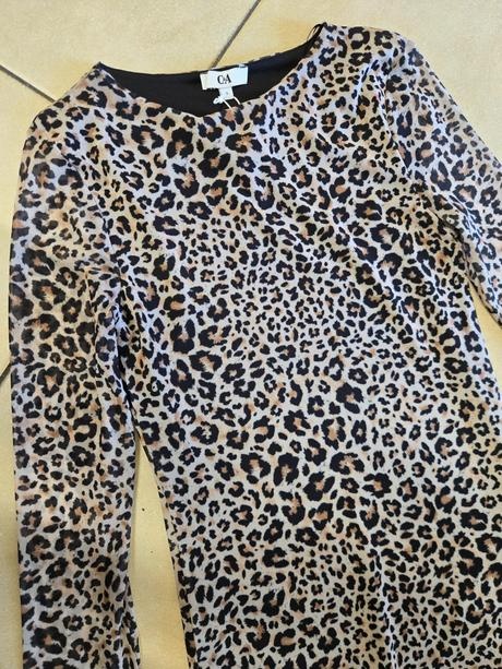 Šaty s leopardim vzorom S - 4