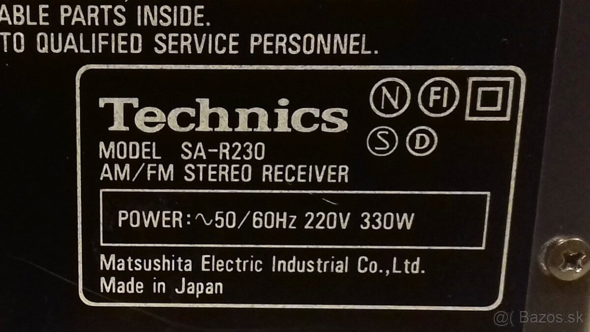330W Zosilnovac+Equaliz+Tuner= Receiver TECHNICS Japan, AR24 - 4