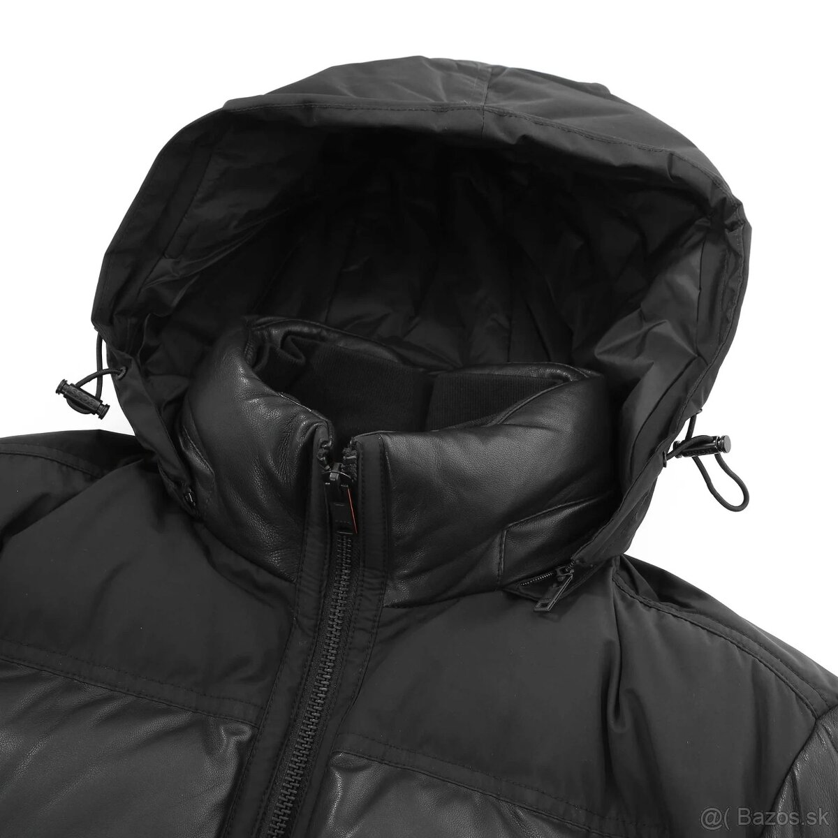 Čierna kožená bunda BOSS Joholo úplne nová veľkosť 48 - 4
