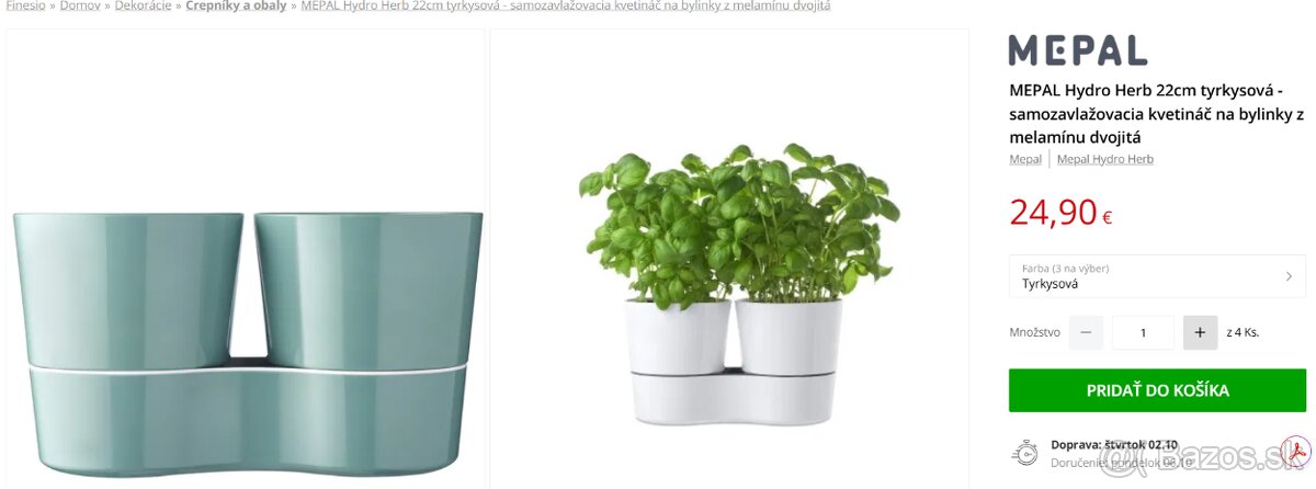 Samozavlazovacie crepniky MEPAL - 4