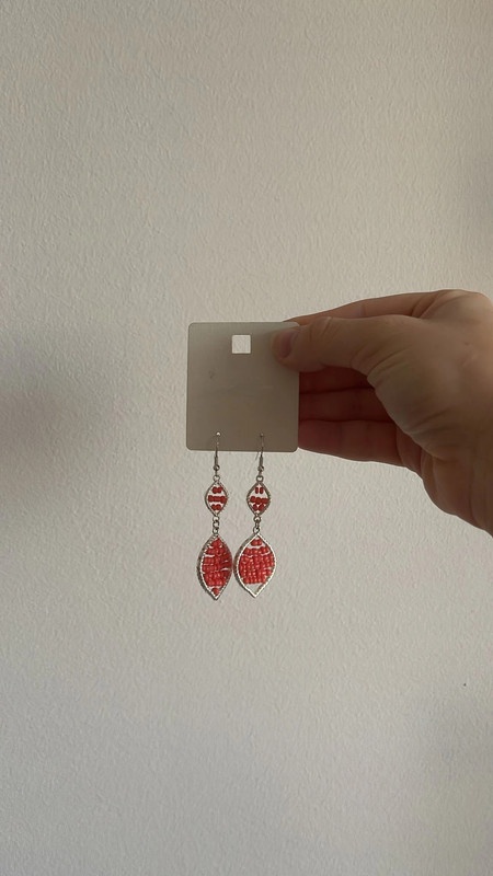 visiace náušnice s korálkami - 4