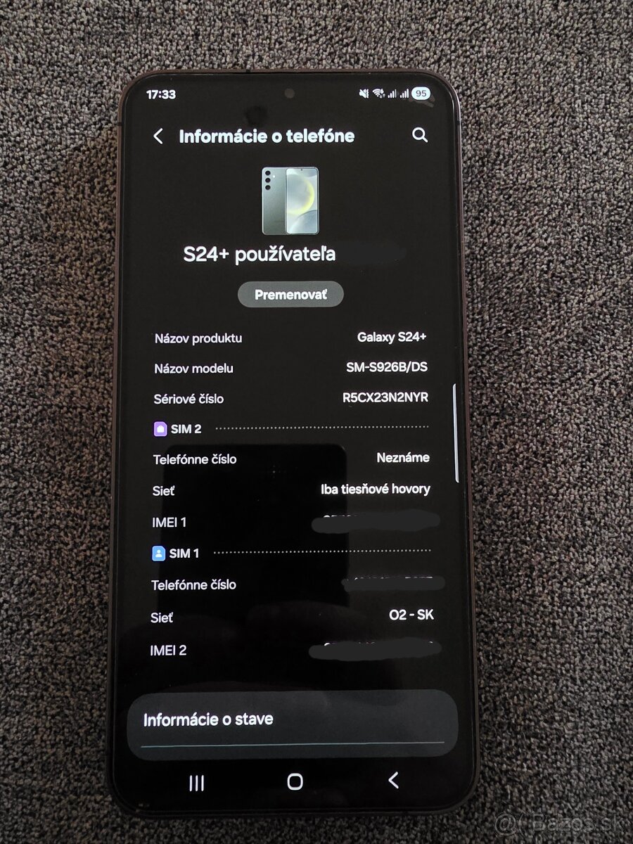 PREDÁM SAMSUNG GALAXY S24+ 256GB - 4