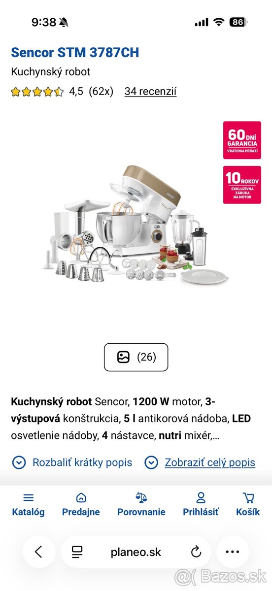 Kuchynsky robot Sencor STM 3787CH - 4