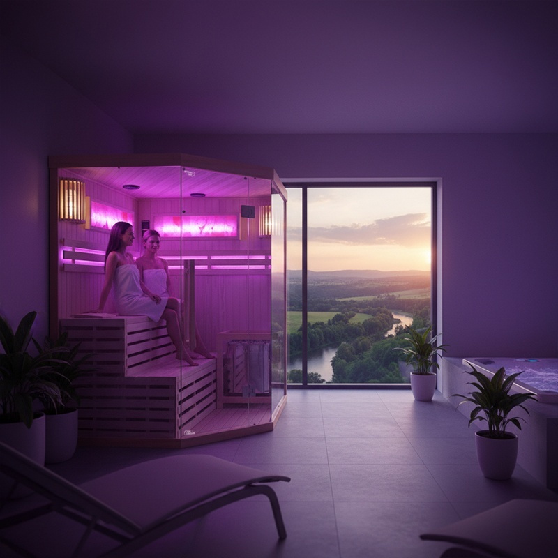 Suchá sauna TAMIZA II s pieckou HARVIA 6 kW pre 4 - 5 osôb s - 4