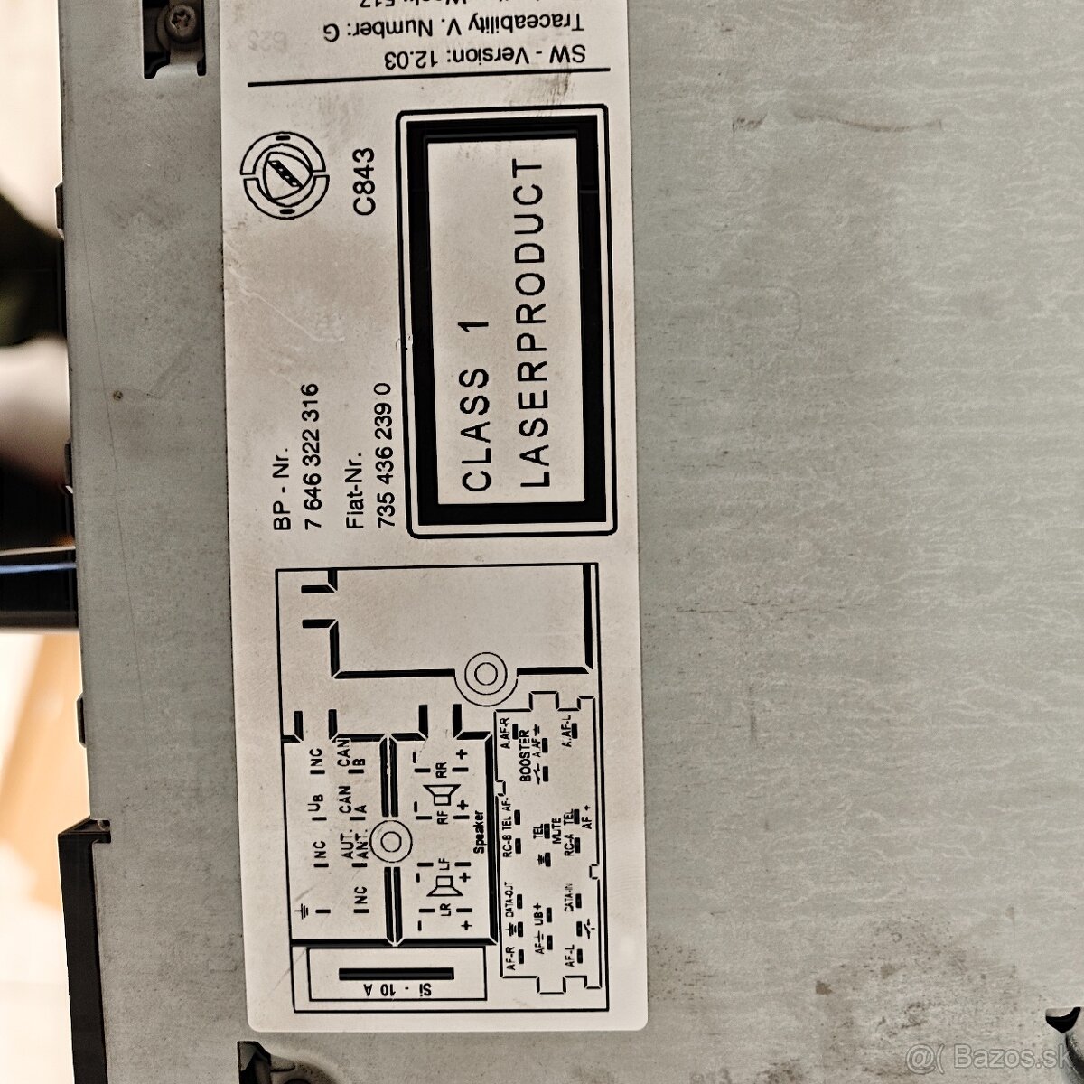 Predám autorádio original Fiat Ducato - 4