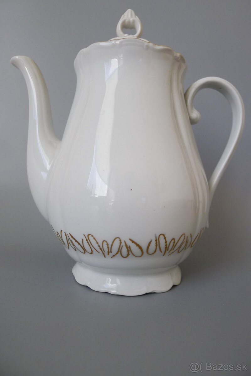 Starý porcelán - čajník a mliečnik Horní Slavkov - 4