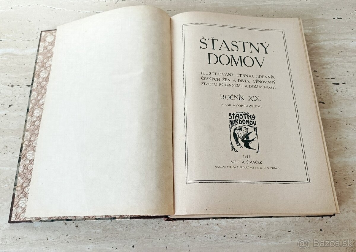 Časopisy Šťastný domov, svázaný ročník 1924, krásný stav - 4