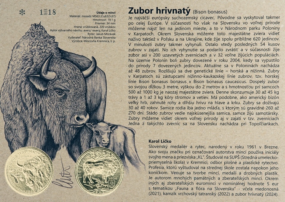 Autorská karta k 5€ minciam Slovensko / 5 euro mince. - 4