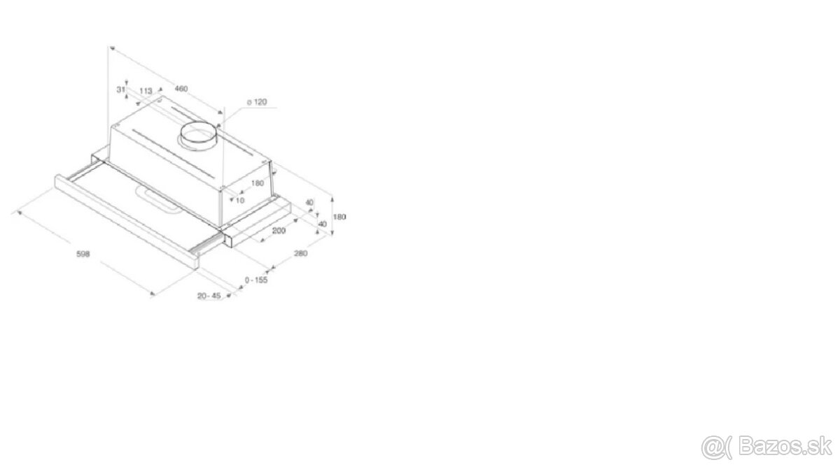 Odsávaš výsuvný Whirlpool šírak 60cm - 4