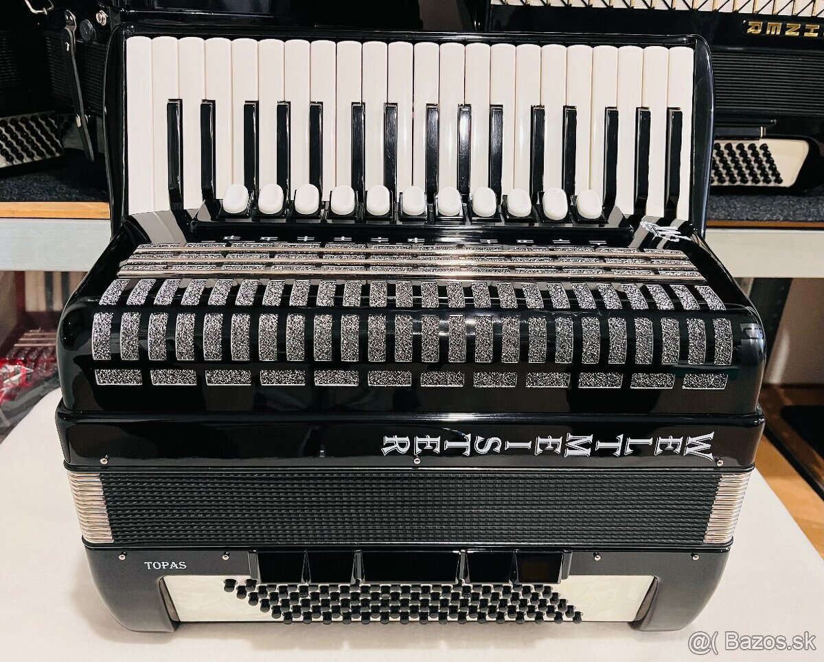 Predám akordeón Weltmeister TOPAS 96, v zánovnom stave. - kr - 4