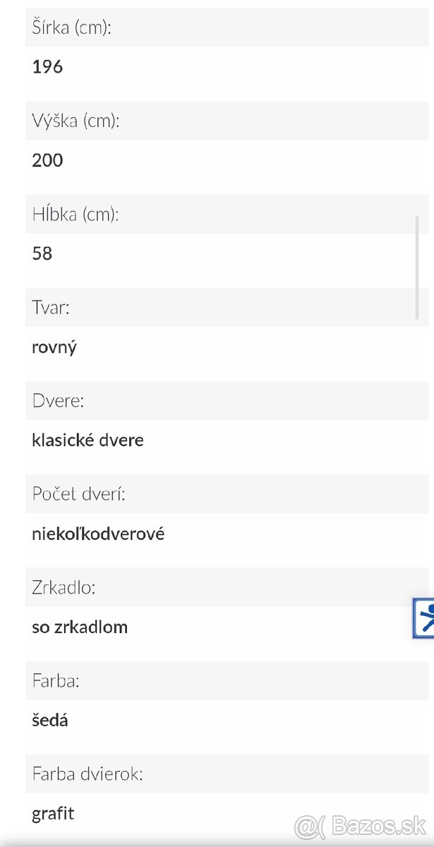 Skriňa antracit - 4