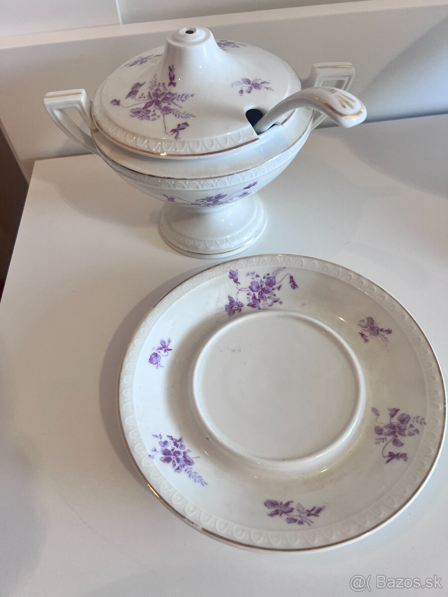 Servírovacia súprava s fialkami - 4
