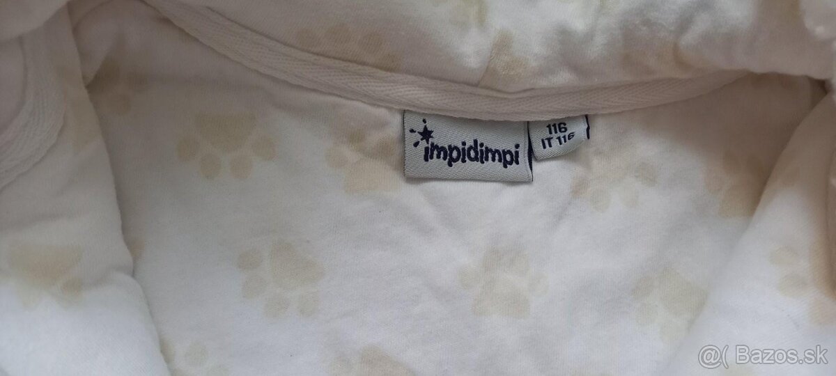 Dievčenská teplá mikina, 116cm Nová - 4