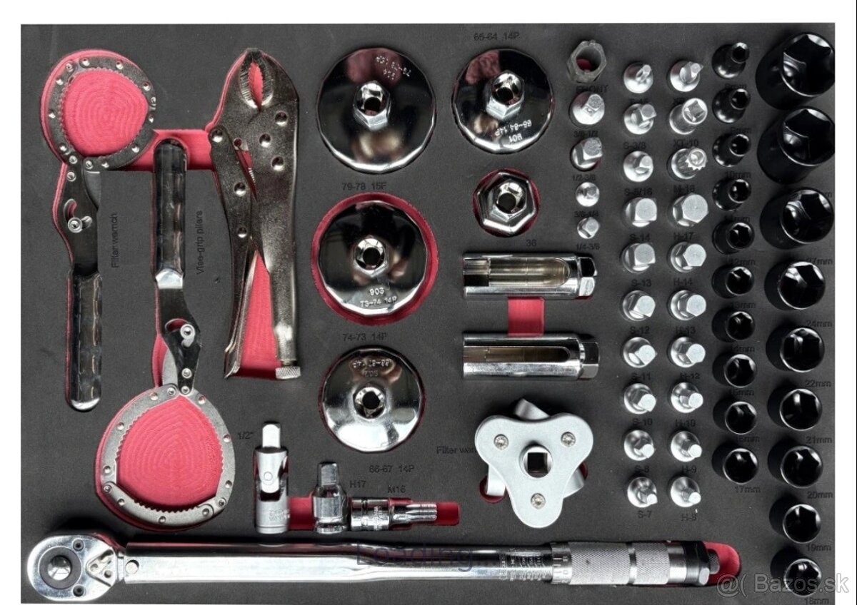 Dielenský vozík s 335 ks náradia,7 zásuviek - 4