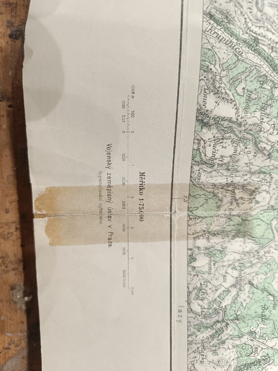 Stará vojenská mapa Zvolen, Sliač, Detva... - 4