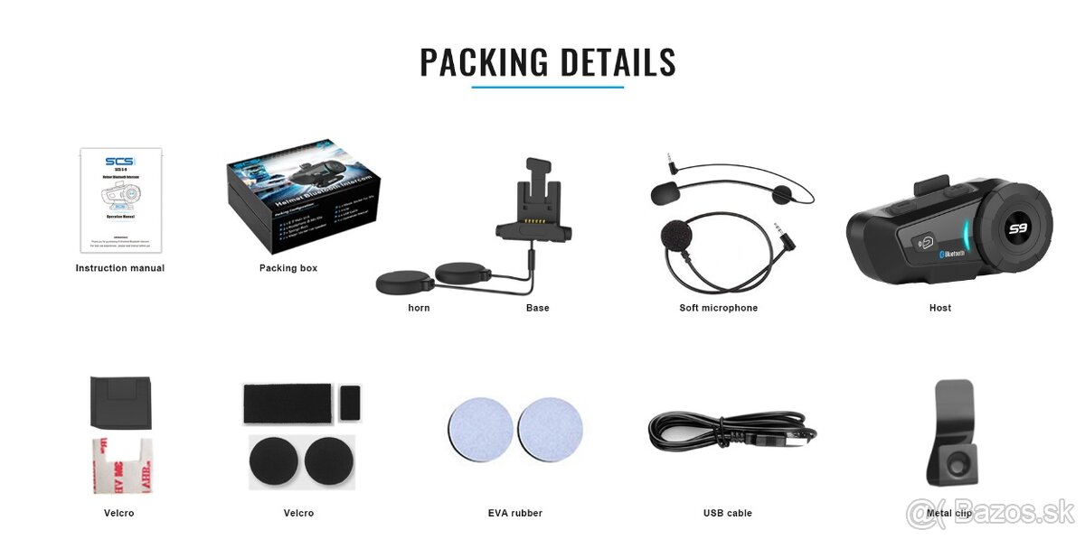 Bluetooth interkom SCS-S9 - 4