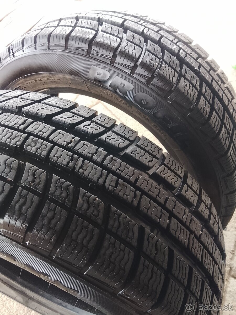 Predám zimné pneu 195/55r15. 8/9mm - 4
