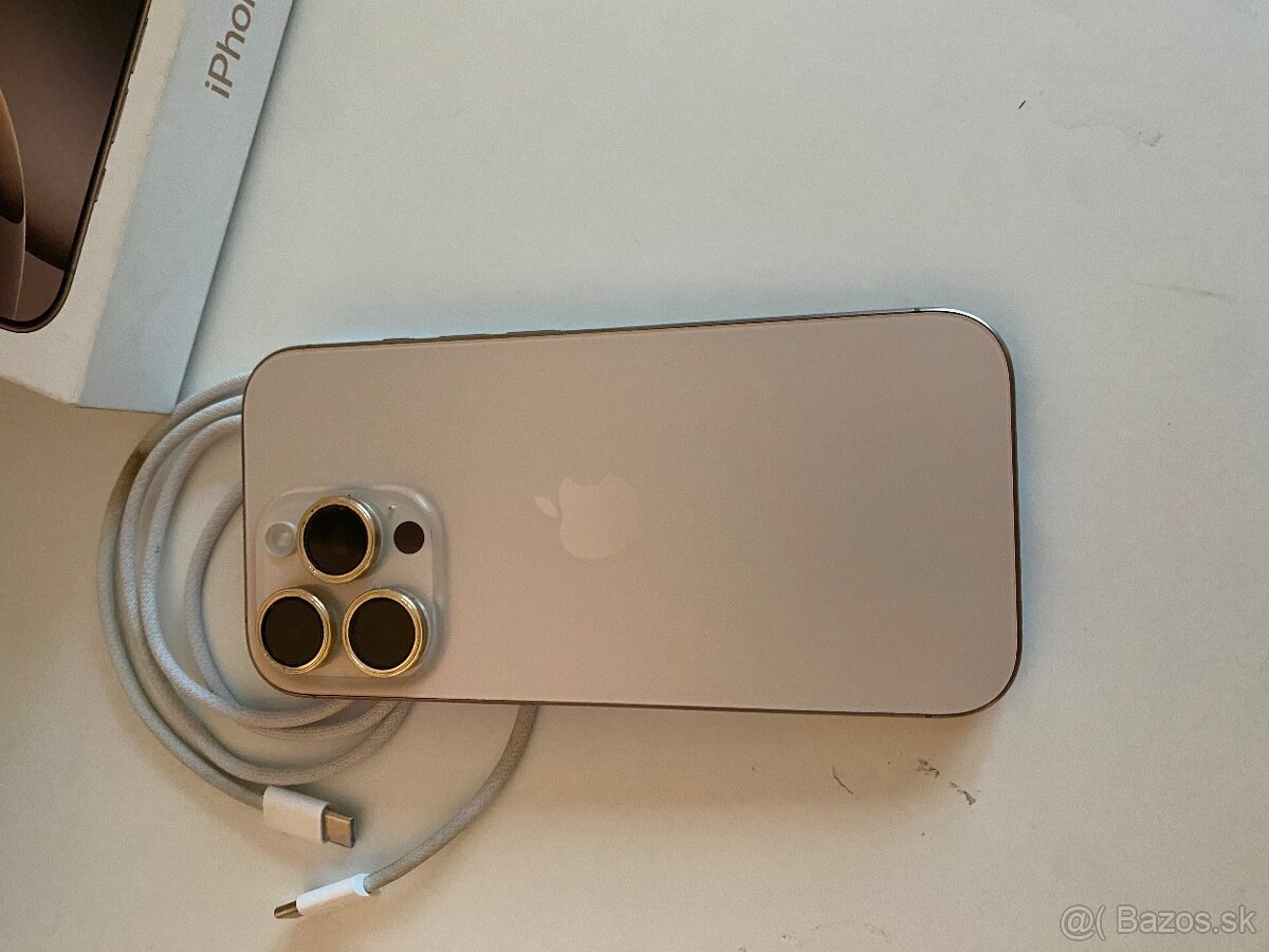 Apple Iphone 16 PRO Desert Titanium 100% batéria——0911480104 - 4