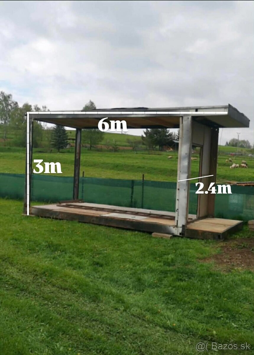 Oceľová konštrukcia 6 x 2,4 m - bunka, dielňa, garáž, sklad - 4