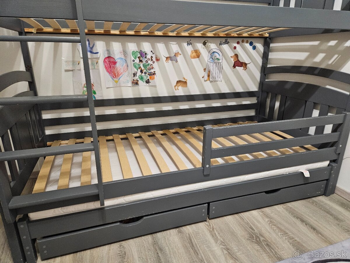 Poschodova postel siva - 4