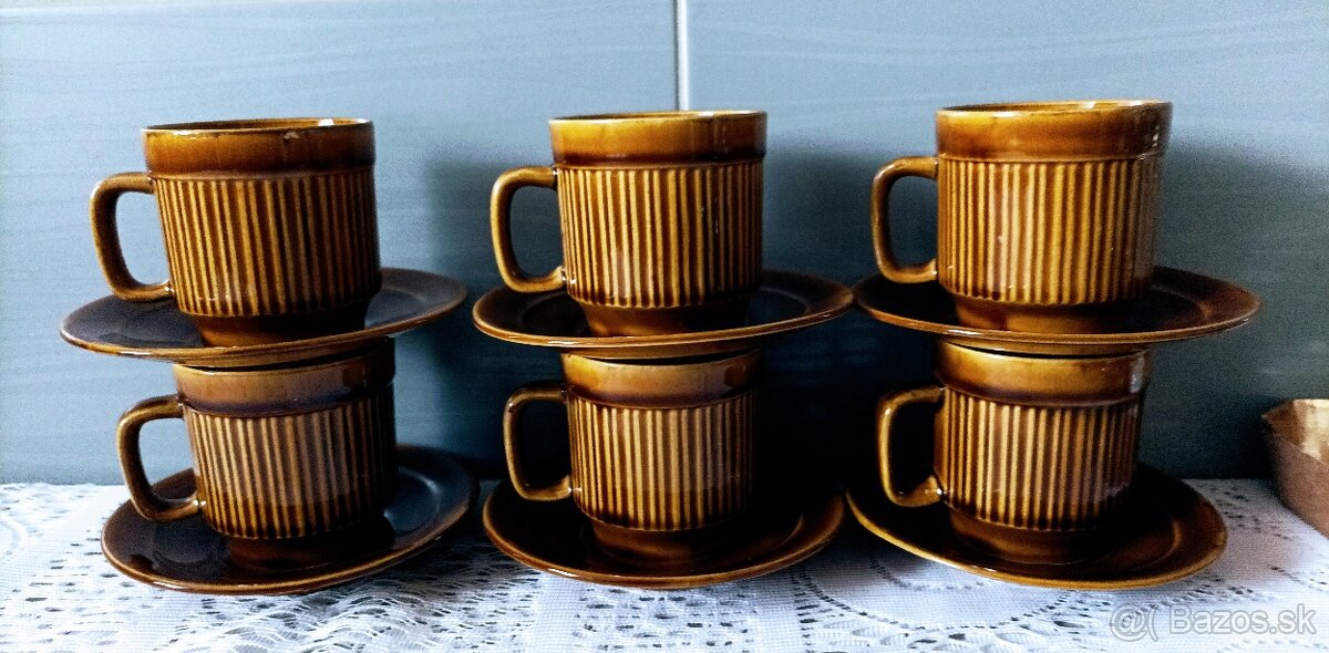 Retro šálky+ podšálky - 4