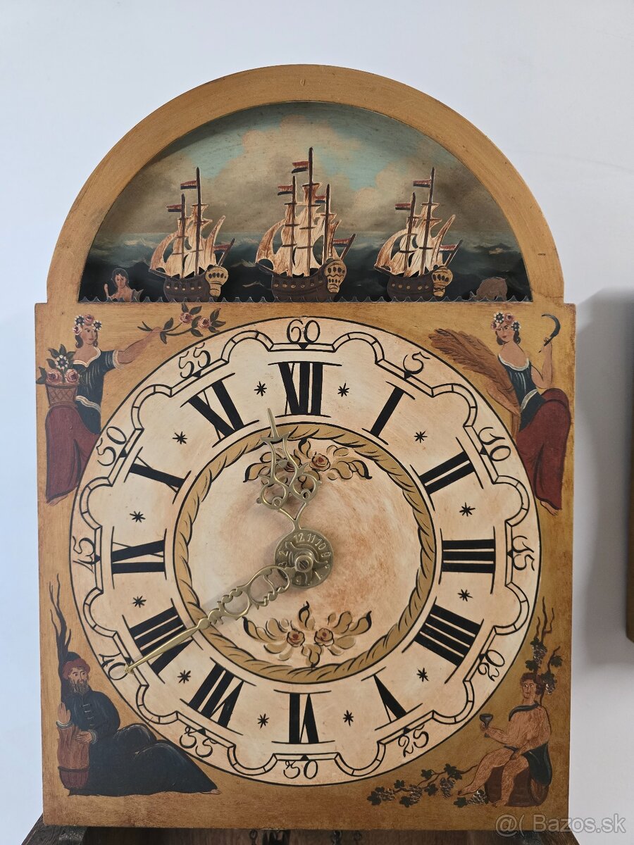 Starožitné nástenné drevene hodiny... - 4