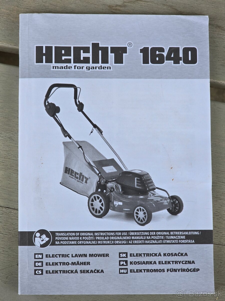 Elektrická kosačka HECHT 1640 – 1600W, kovové šasi - 4