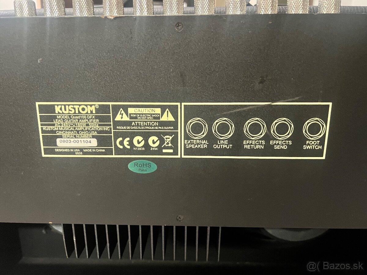 Gitarové kombo Kustom Quad 100 DFX - 4