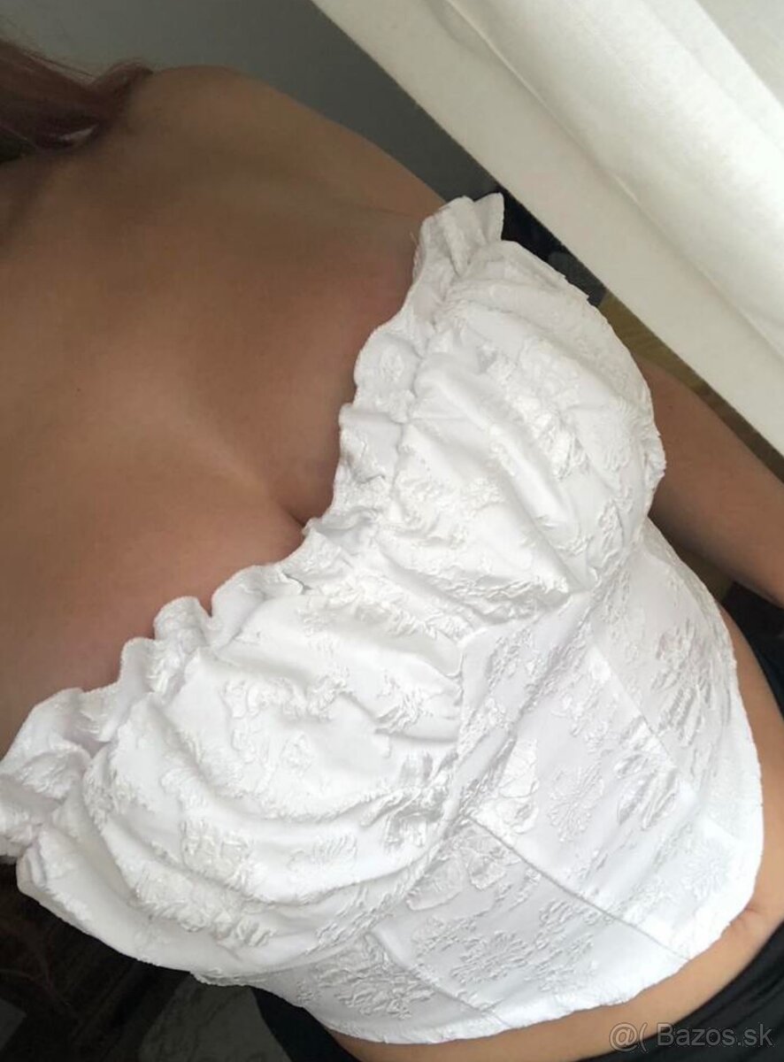 Biely korzetový top - 4