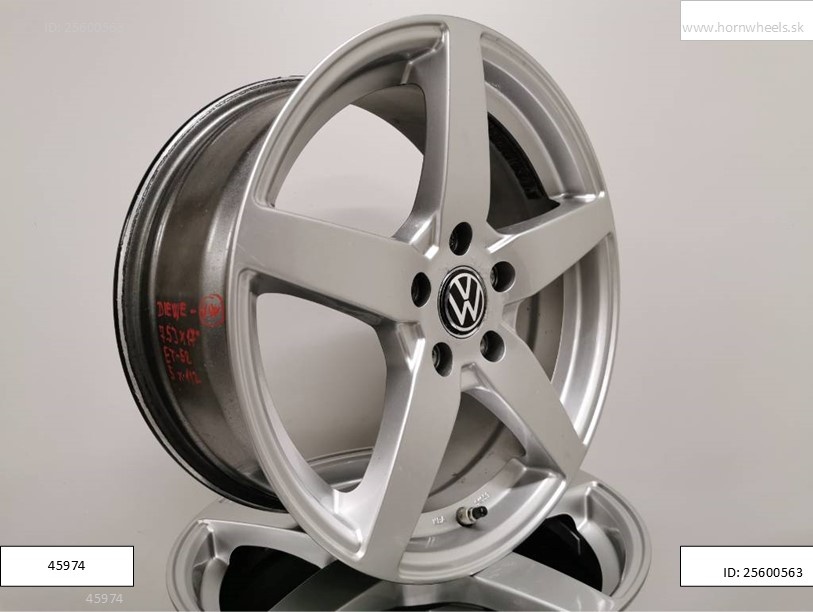 7,5J 5x112 R17 ET52 Vw Golf, Eos, Passat alu disky 1216 - 4