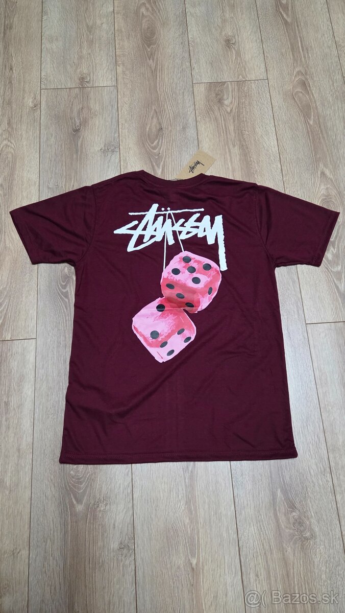 Stüssy Fuzzy Dice Tee burgundy/pink - 4